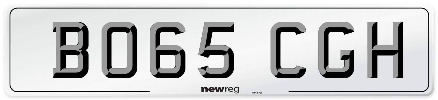 BO65 CGH Number Plate from New Reg